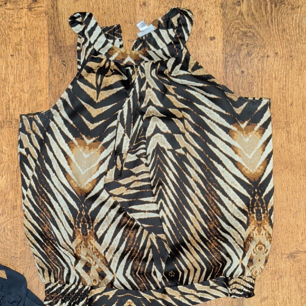 Women's Zebra Print Halter Top